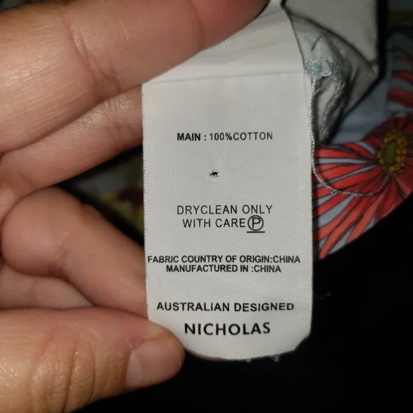 NICHOLAS water lily print spaghetti strap mini dress size 6 - Picture 10 of 10